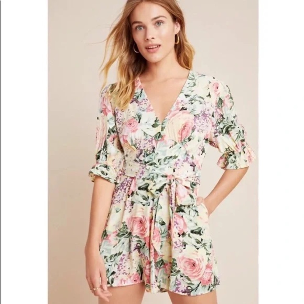 ANTHROPOLOGIE x FAITHFULL THE BRAND US 6/M Romper Ana Playsuit Floral